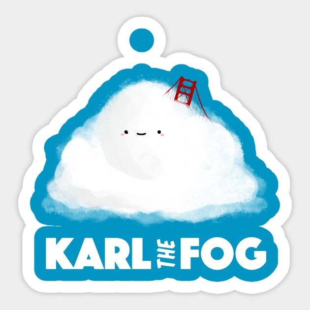 Karl The Fog Of San Francisco Sticker by IlanB